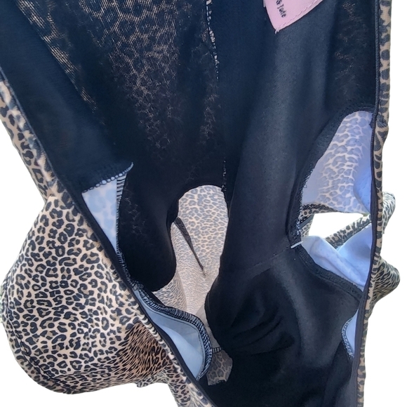 NWT Bettie Page sz 4 Queen of Pinups animal Cheetah print off shoulder dress - Picture 12 of 15